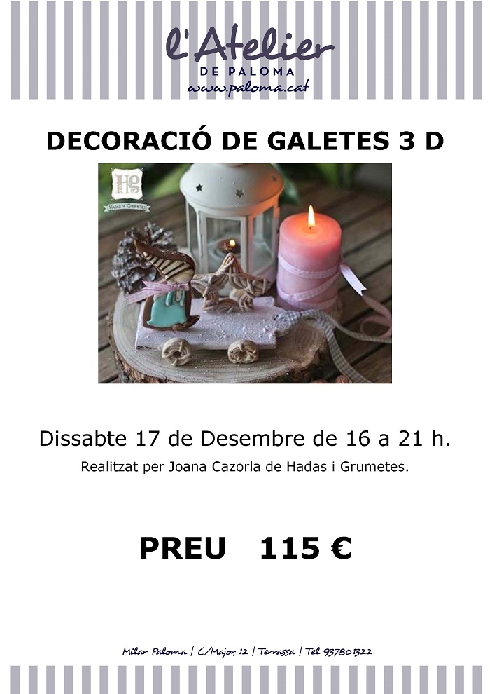 DECORACI
 Ó DE GALETES 3 D