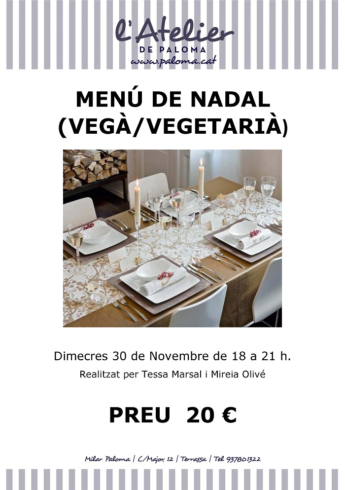 Menú de N
 adal Vegetarià