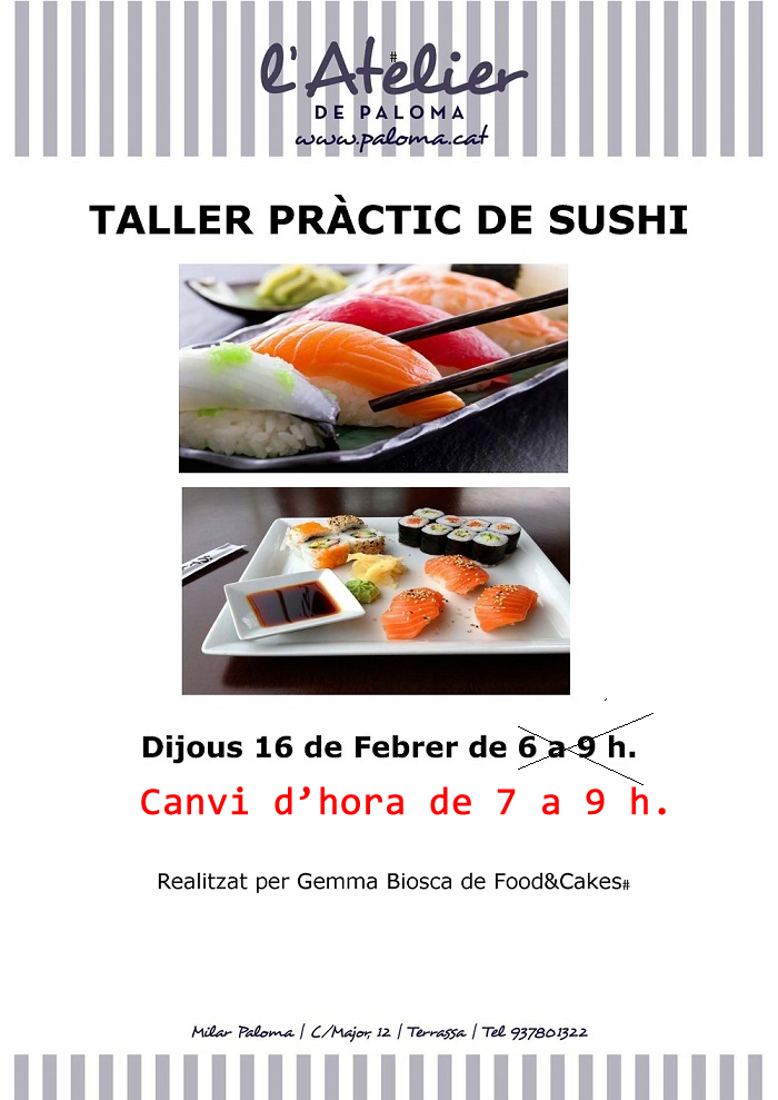 TALLER PR
 ÀCTIC DE SUSHI